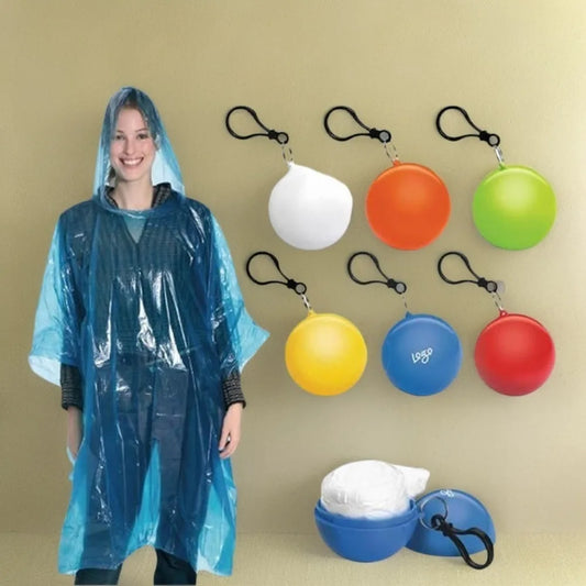 Portable Emergency Keychain Raincoat for Travel and Outdoor Activities