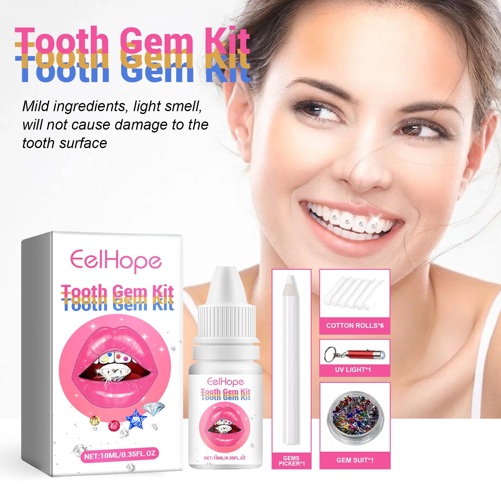 DIY Crystal Tooth Gem Jewelry Decoration Kit - 11