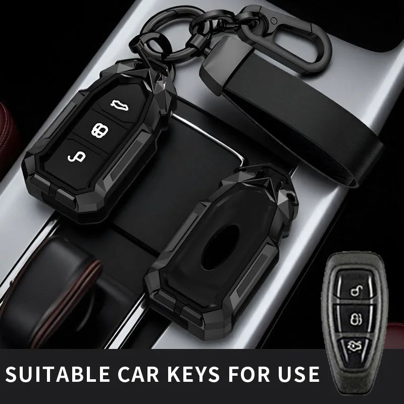 Protective Zinc Alloy Car Key Case Cover for Ford