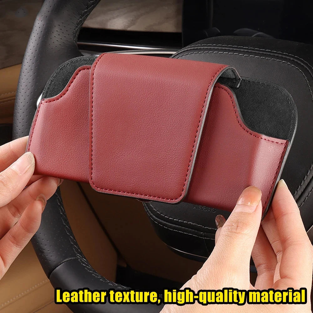 Magnetic Car Sun Visor Sunglasses Holder Case