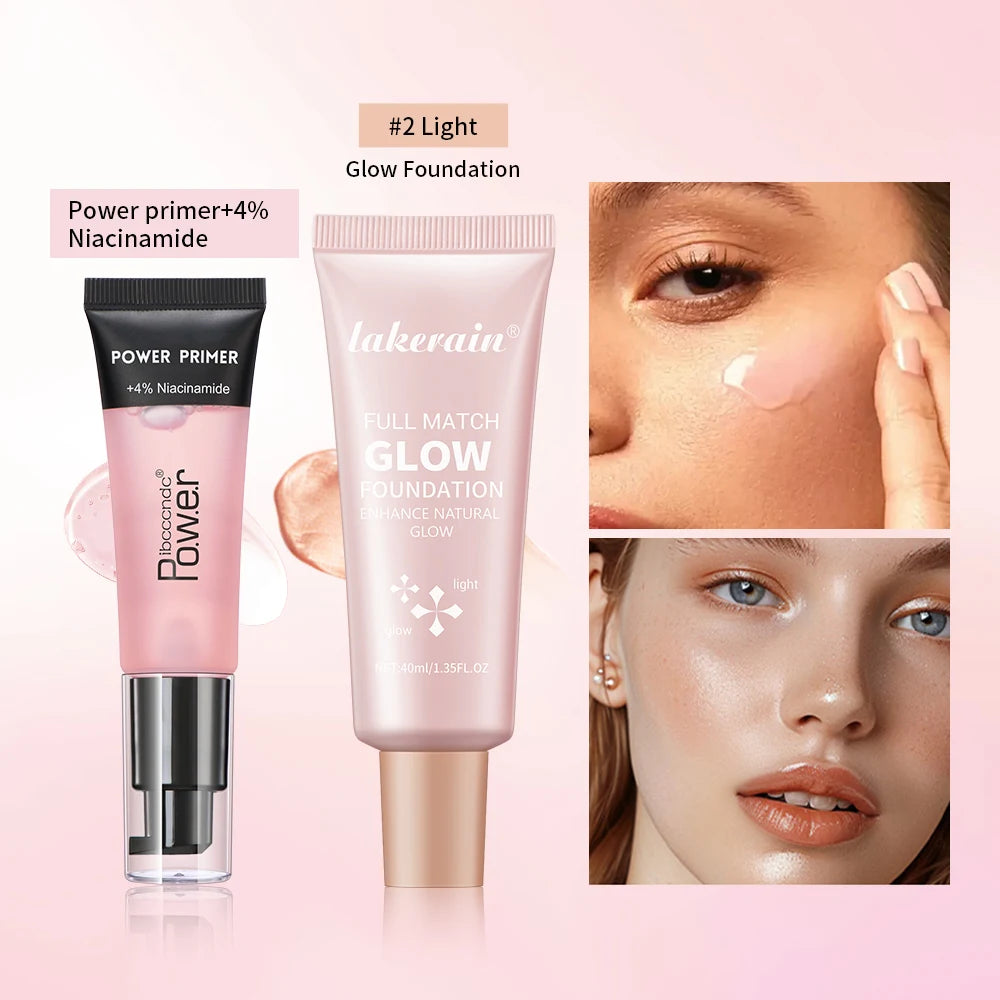 Hydrating Primer and Glow Foundation Makeup Set - 1
