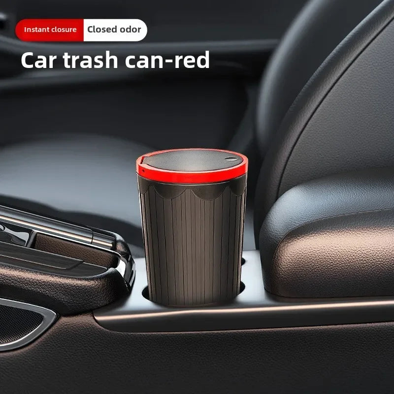 Portable Car Trash Bin Auto Garbage Can Interior Organizer Storage Bucket