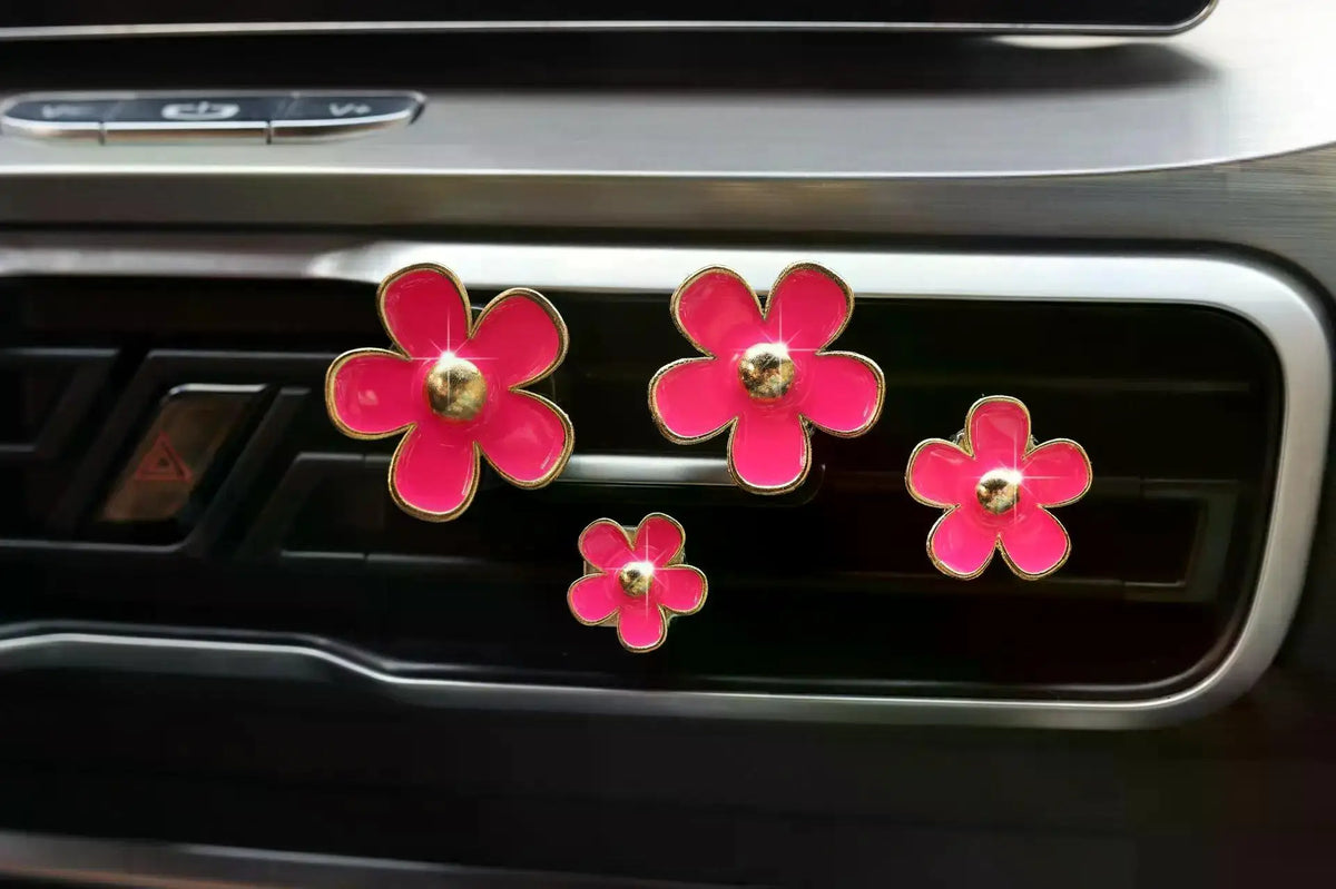 Daisy Flower Car Air Freshener Vent Clips