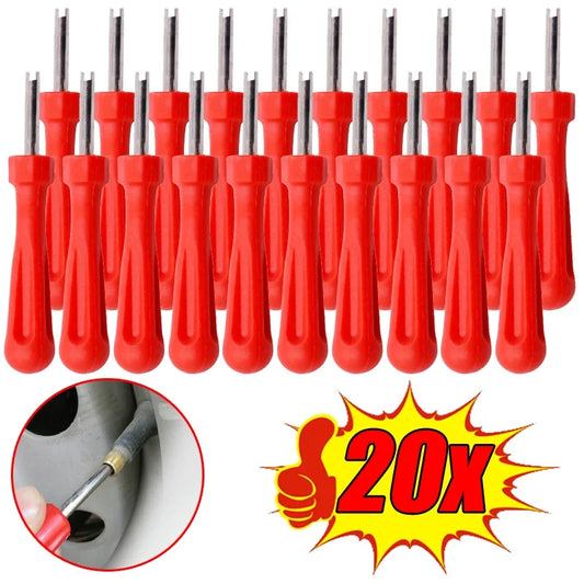 20 Piece Tire Valve Core Remover Tool Kit for Car Bike and Truck
