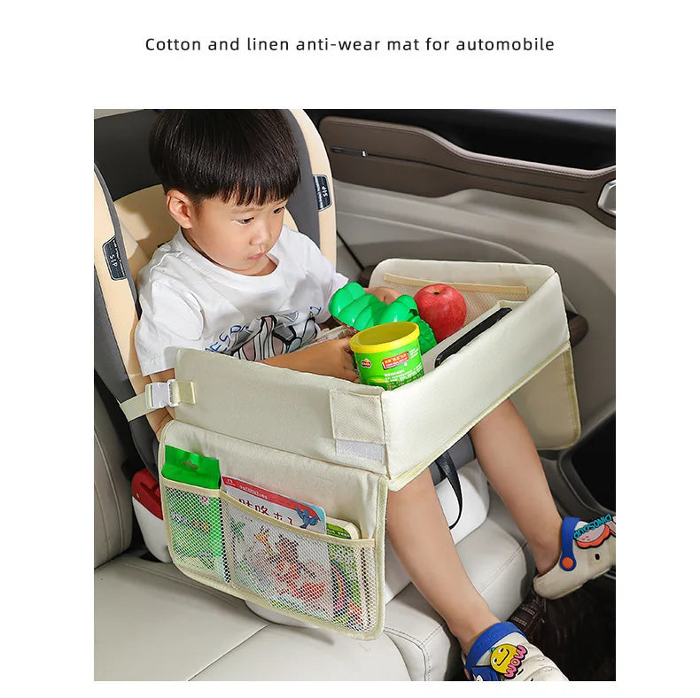 Foldable Kids Car Seat Travel Tray and Activity Table