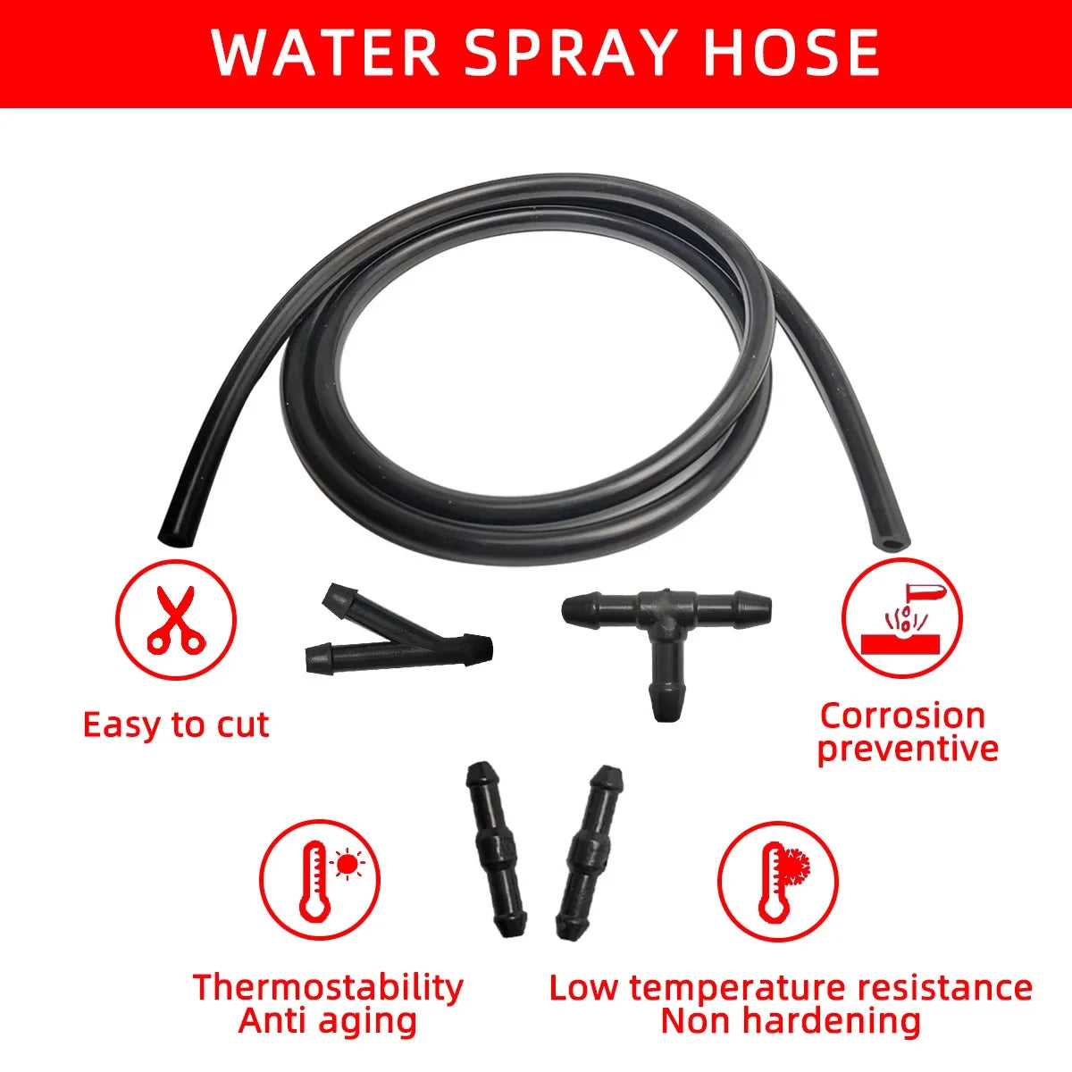 Universal Car Windshield Washer Hose and Connector Repair Kit
