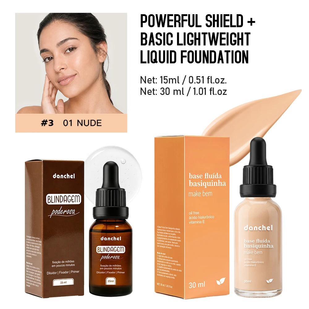 Liquid Foundation and Primer Makeup Set - 21