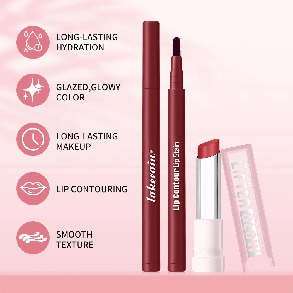 Hydrating Lip Liner and Moisturizing Balm Makeup Set - 3