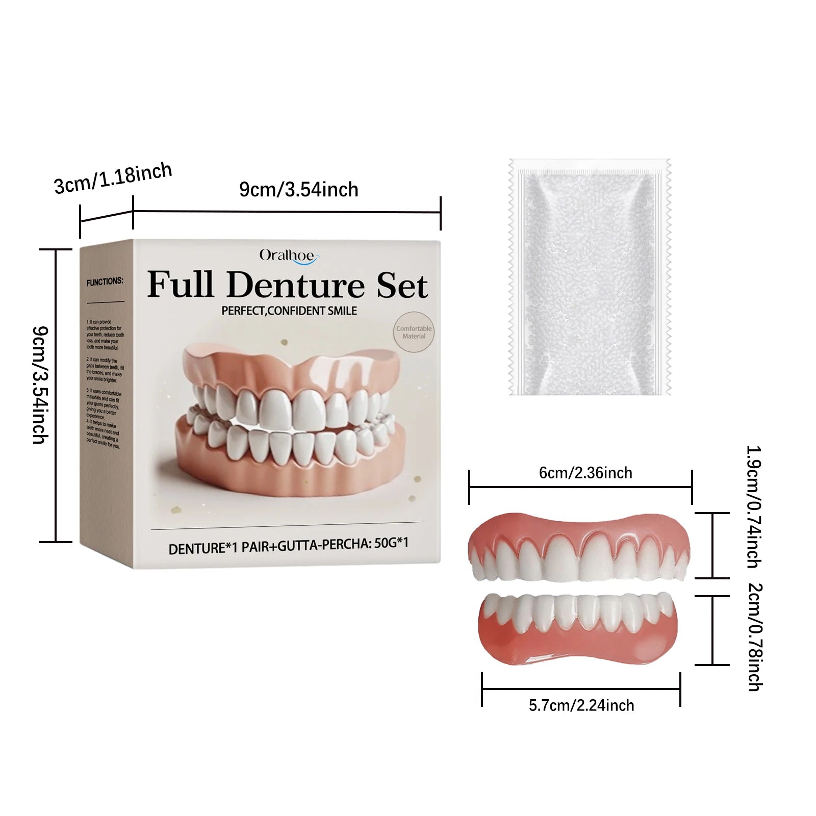 Comfortable Silicone Cosmetic Dentures for Instant Smile Restoration - 8