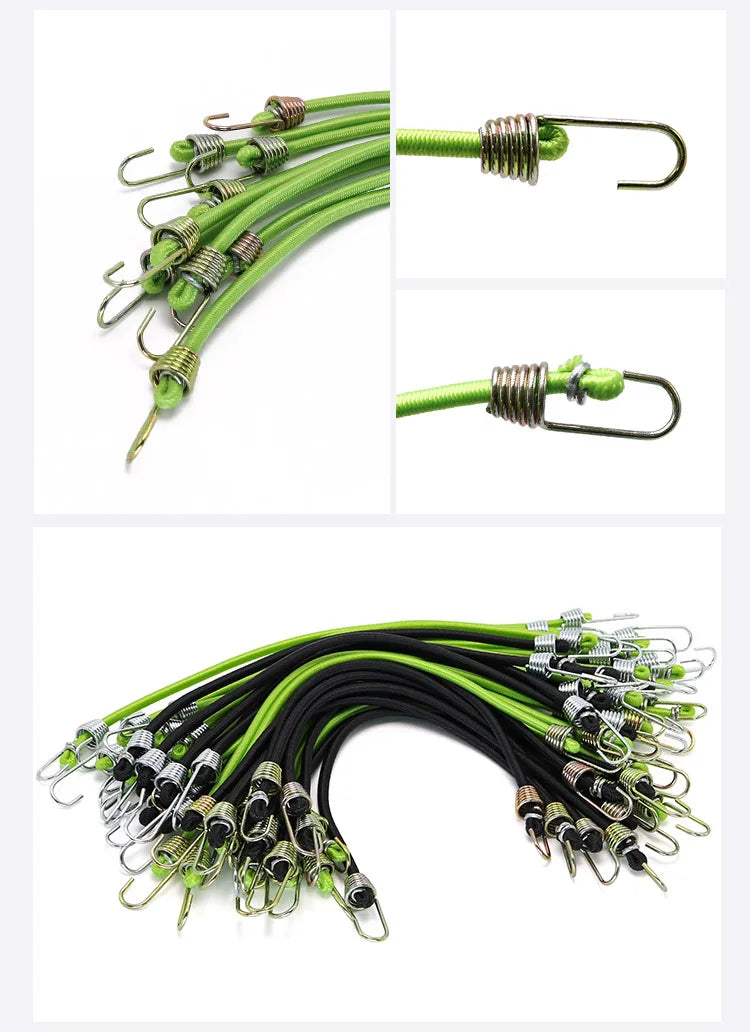 Heavy Duty Elastic Bungee Cords with Hooks for Luggage and Camping - 13