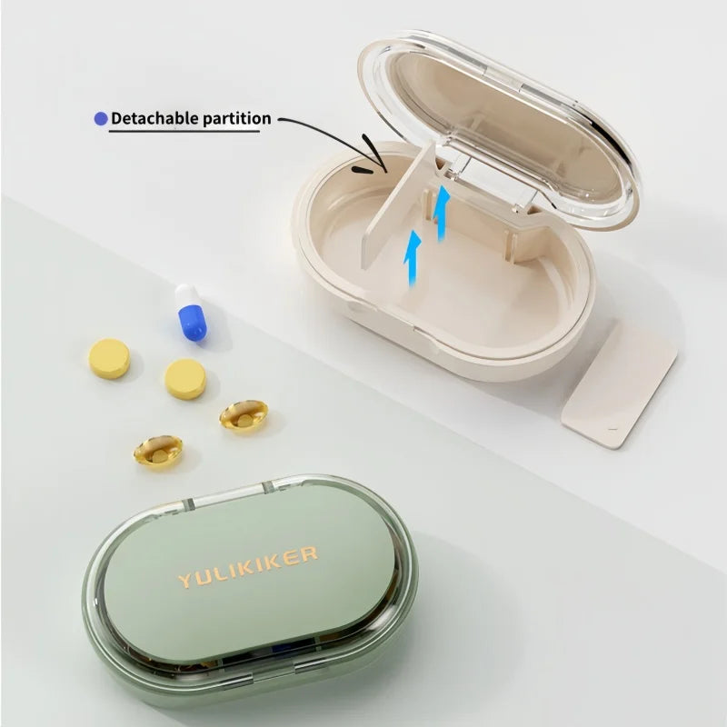 Portable 3-Compartment Moisture-Proof Travel Pill Organizer - 9