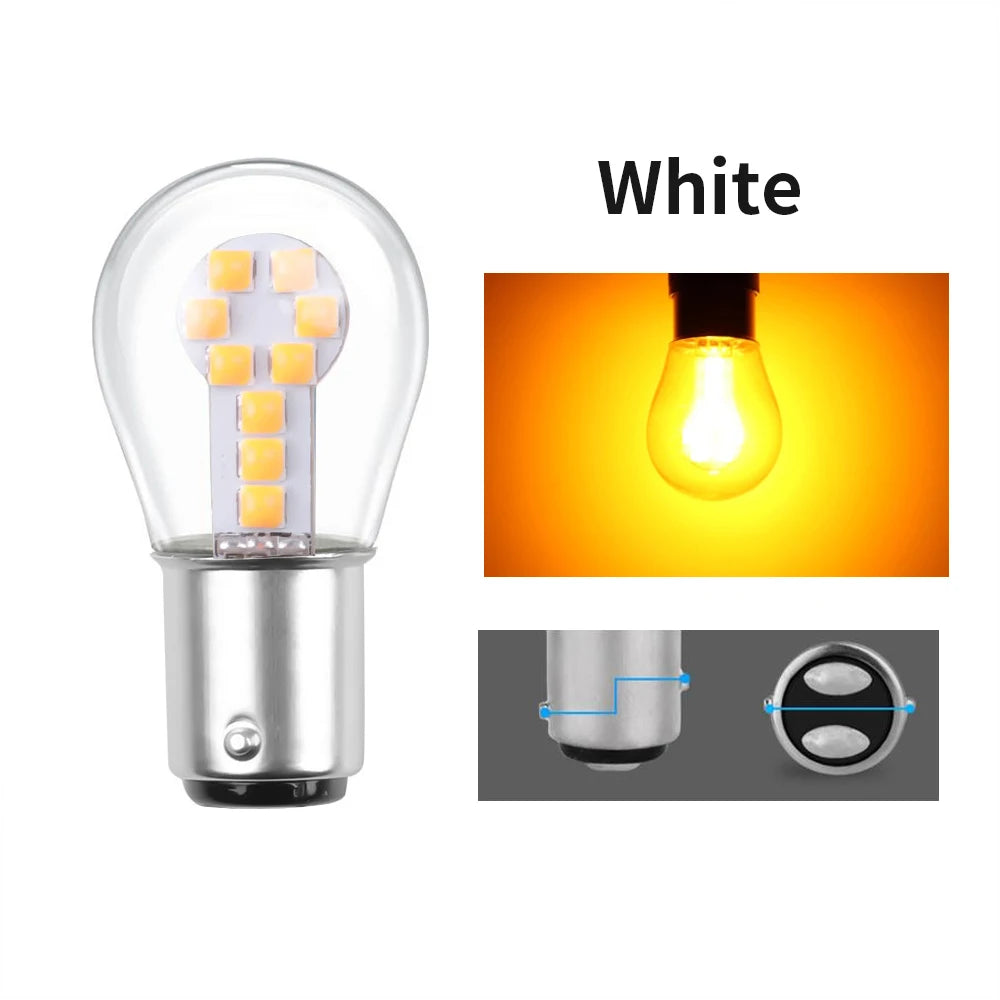 Bright LED Replacement Car Signal and Brake Light Bulb - 21
