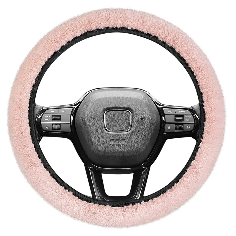 Winter Plush Retractable Steering Wheel Cover
