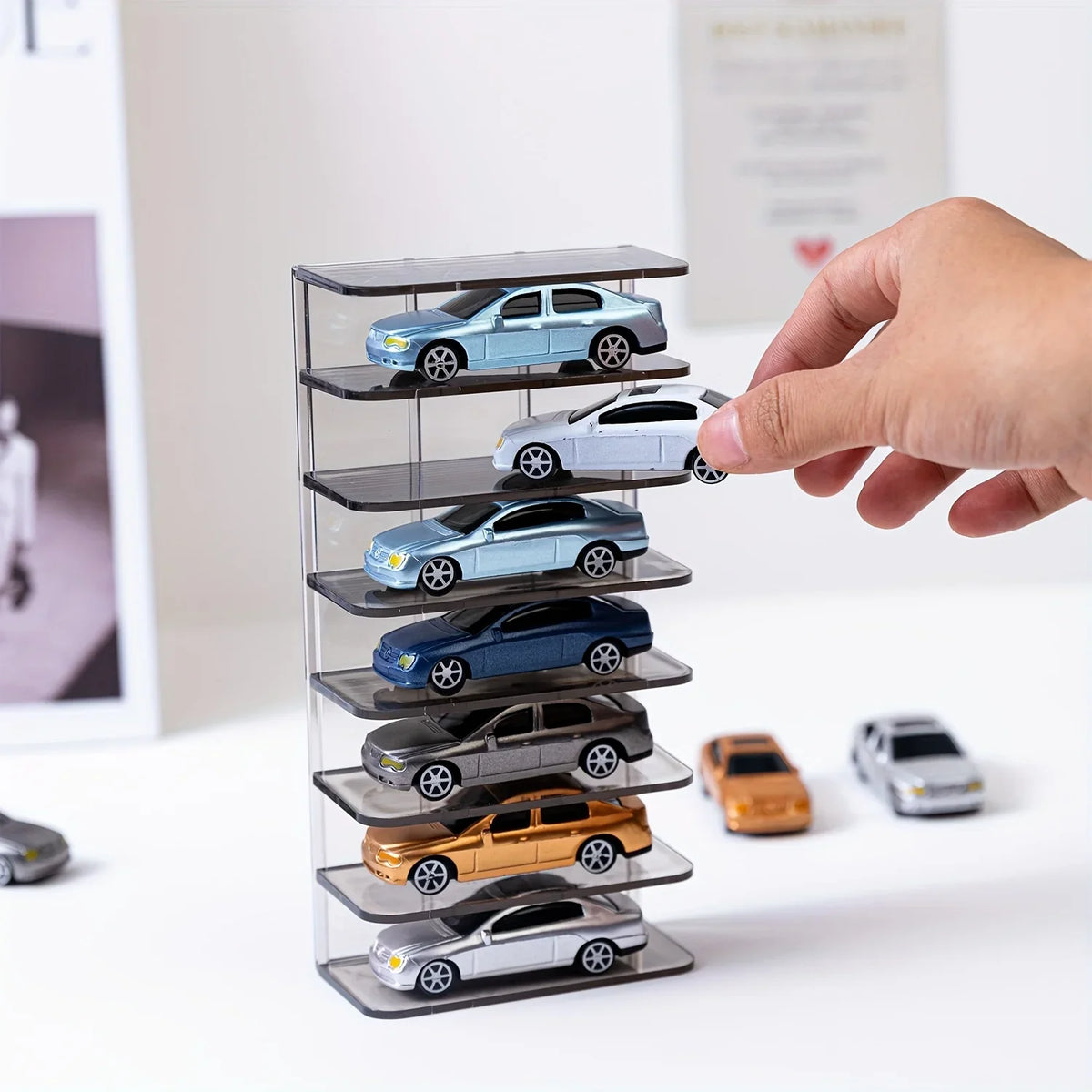7-Tier Vertical Display Stand for Diecast Model Cars