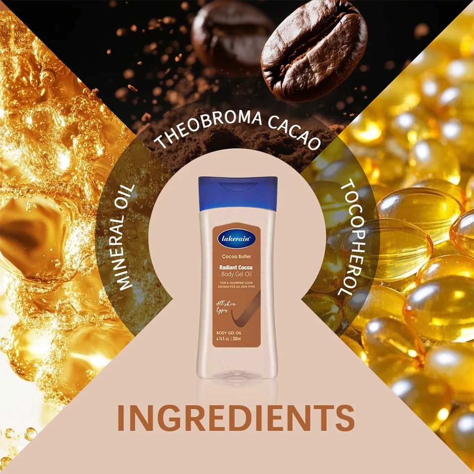 Cocoa Butter Body Gel Oil for Radiant Glowing Skin