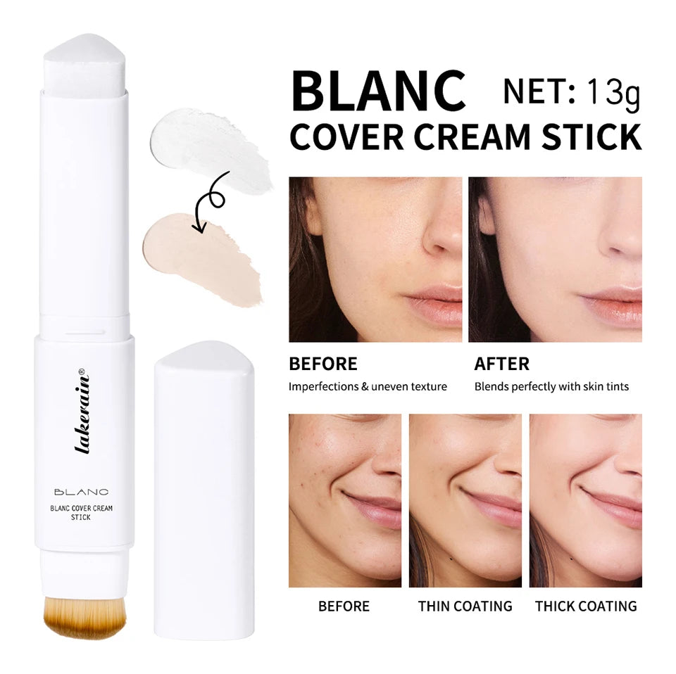 Color-Changing Foundation Stick with Built-in Blending Brush