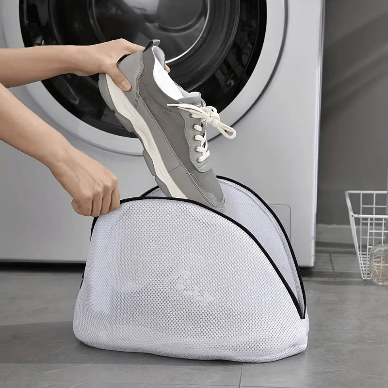 Protective Oval Mesh Washing Machine Bag for Shoes - 1