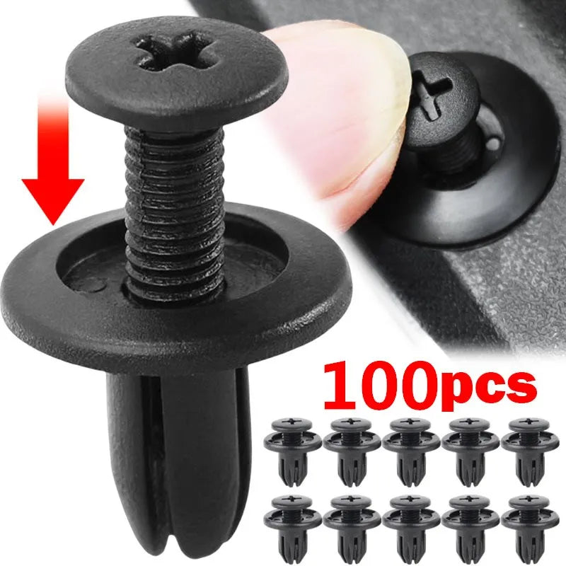 8mm Car Bumper and Door Trim Push Fastener Clips