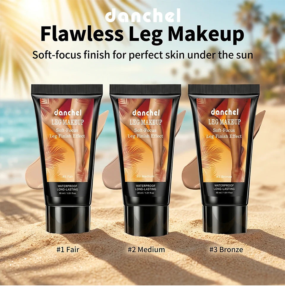 Waterproof Body Foundation and Leg Makeup with Applicator Glove - 7