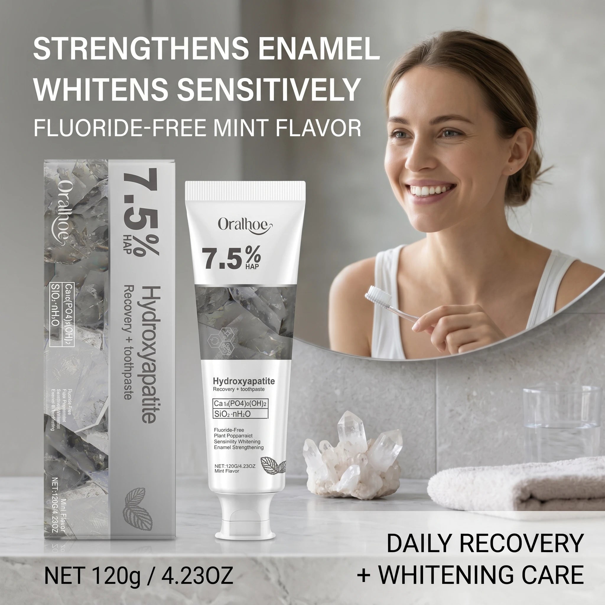 7.5% Hydroxyapatite Enamel Repair & Whitening Toothpaste - 10