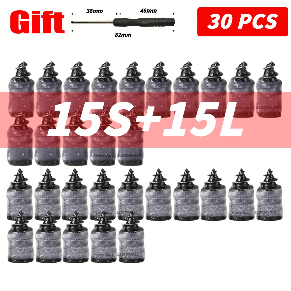 Universal Vacuum Tire Puncture Repair Rubber Nails - 17