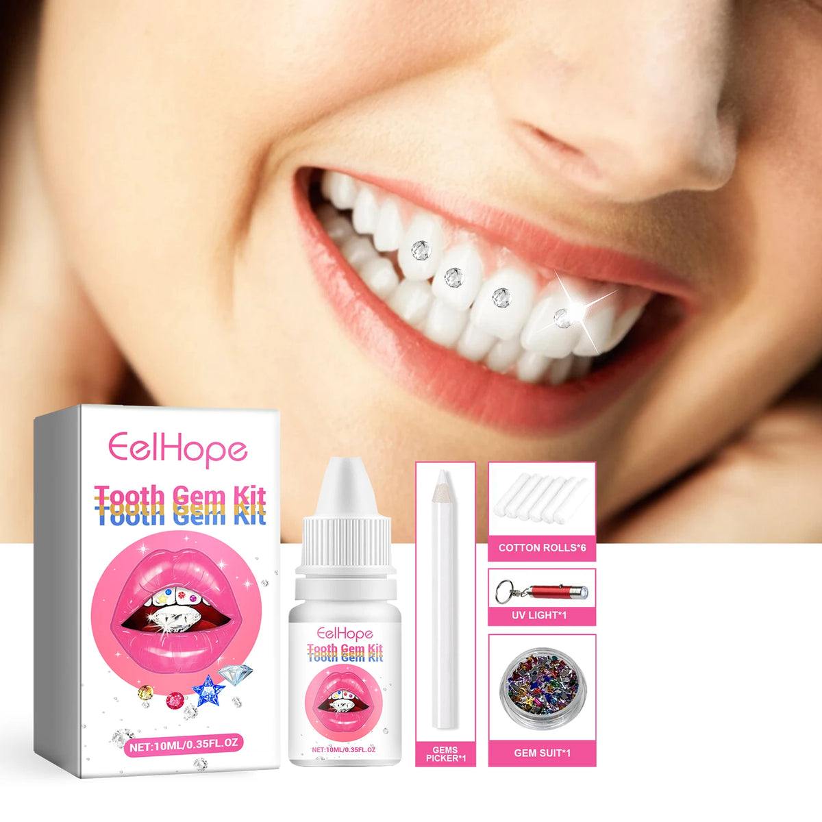 DIY Crystal Tooth Gem Jewelry Decoration Kit