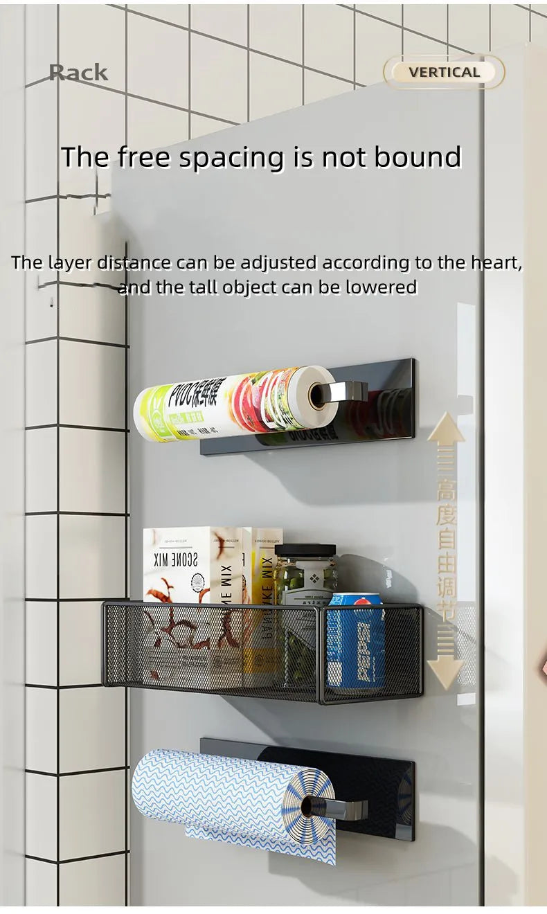 Magnetic Refrigerator Storage Basket for Kitchen Organization - 19