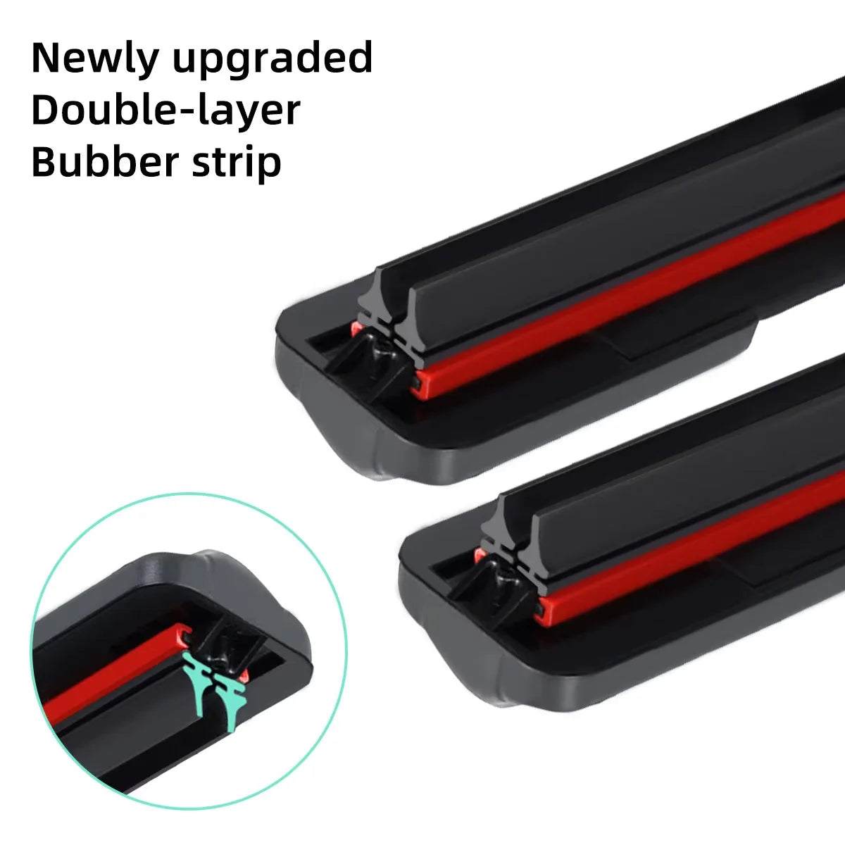 Universal Double Layer Rubber Windshield Wiper Blades - 4