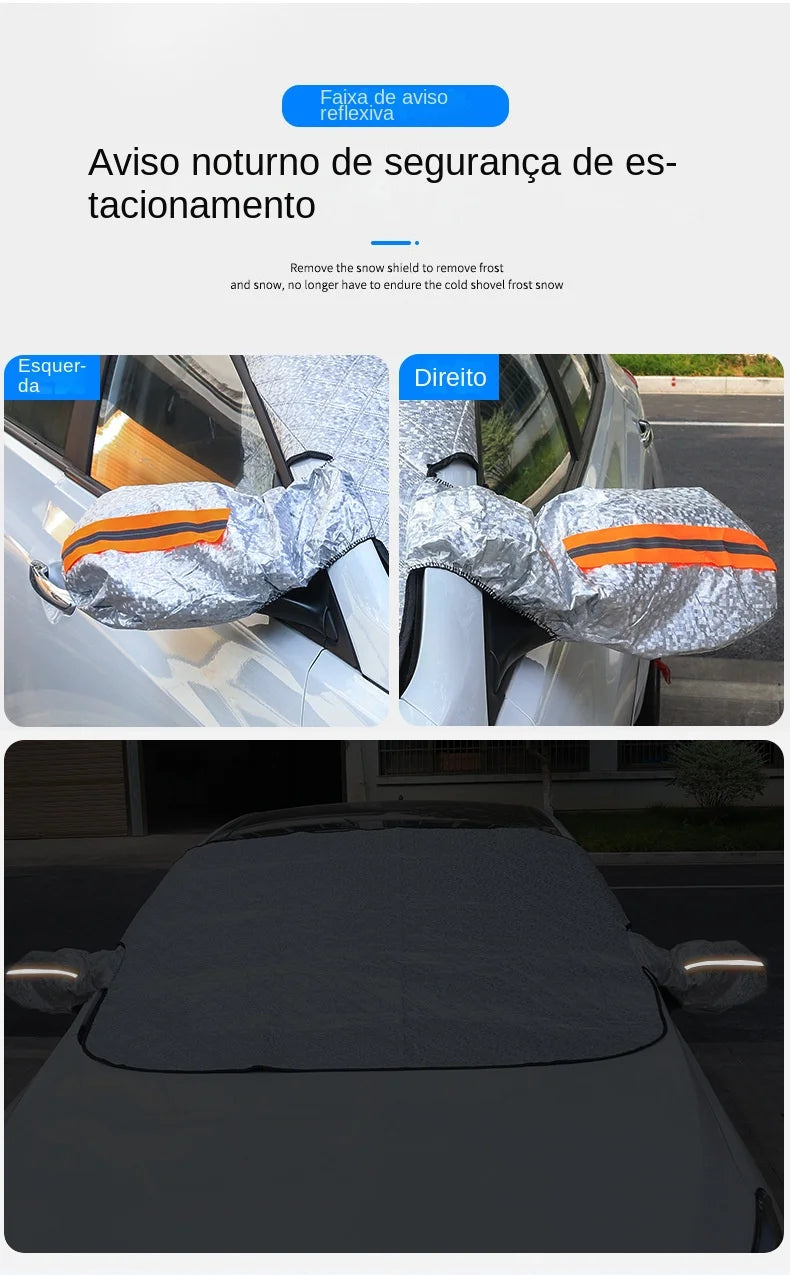 Magnetic Car Windshield Snow and Sun Protection Cover - 17