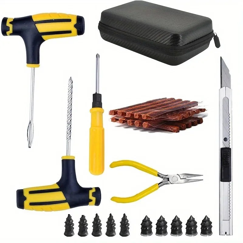 Universal Tire Repair Kit for Cars and Motorcycles - 12