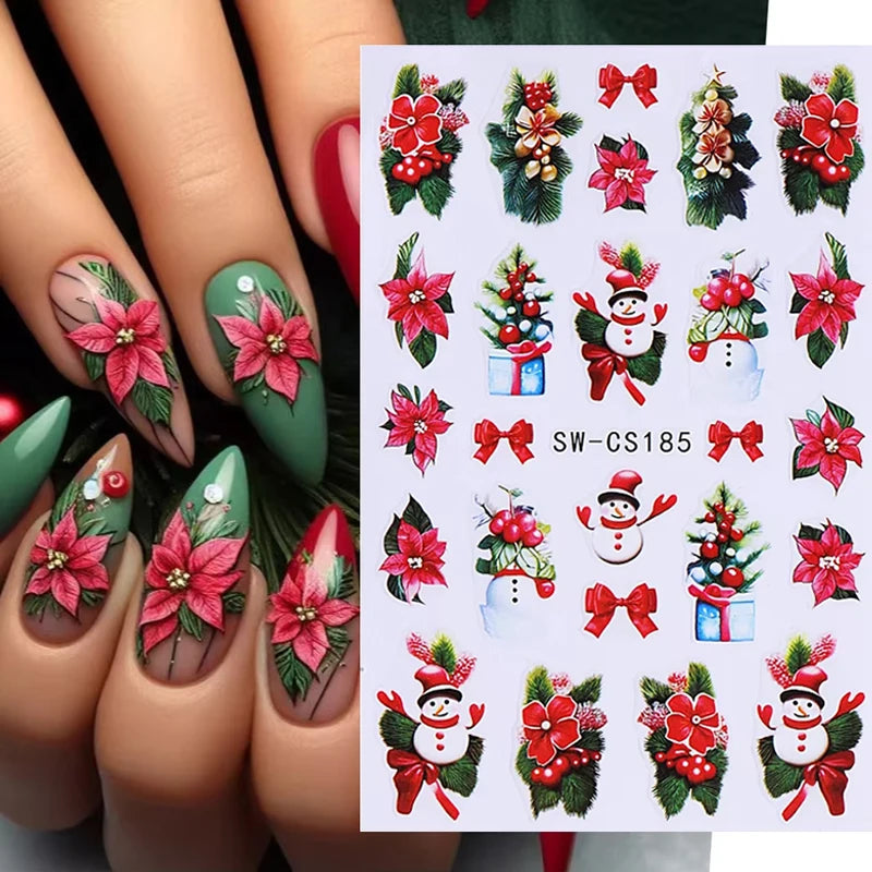 3D Christmas Cartoon Self-Adhesive Nail Art Decal Stickers - 8