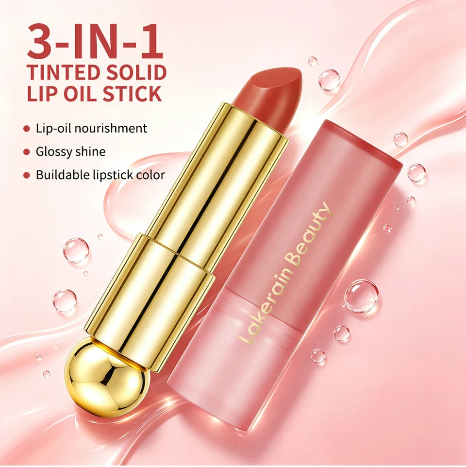 3-in-1 Tinted Moisturizing Lip Oil Stick - 10