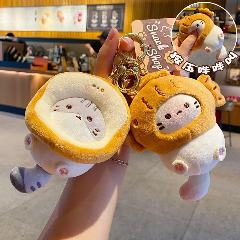 Cute Cat Plush Keychain Bag Charm