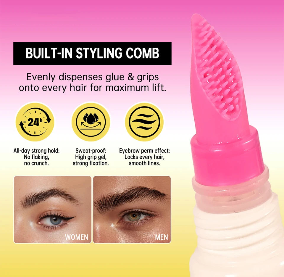 Long-Lasting Eyebrow Lamination Styling Gel with Built-in Comb - 9
