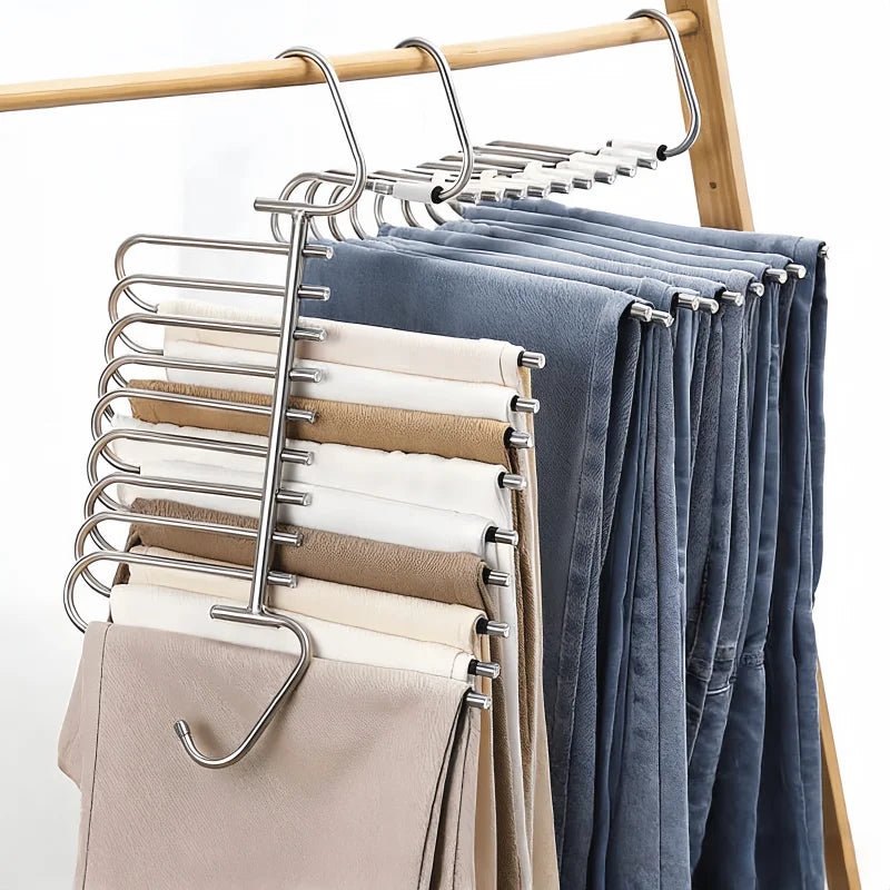 Multilayer Space Saving Folding Pants Hanger