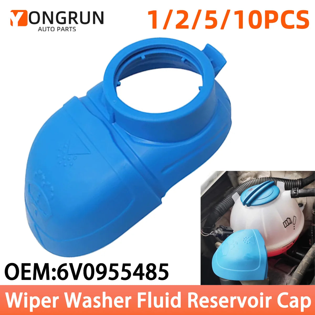 Windshield Washer Fluid Reservoir Funnel Cap for Skoda Volkswagen - 1