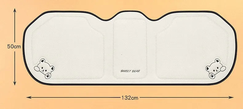 Cute Bear Universal Breathable Car Seat Cushion Protector - 5