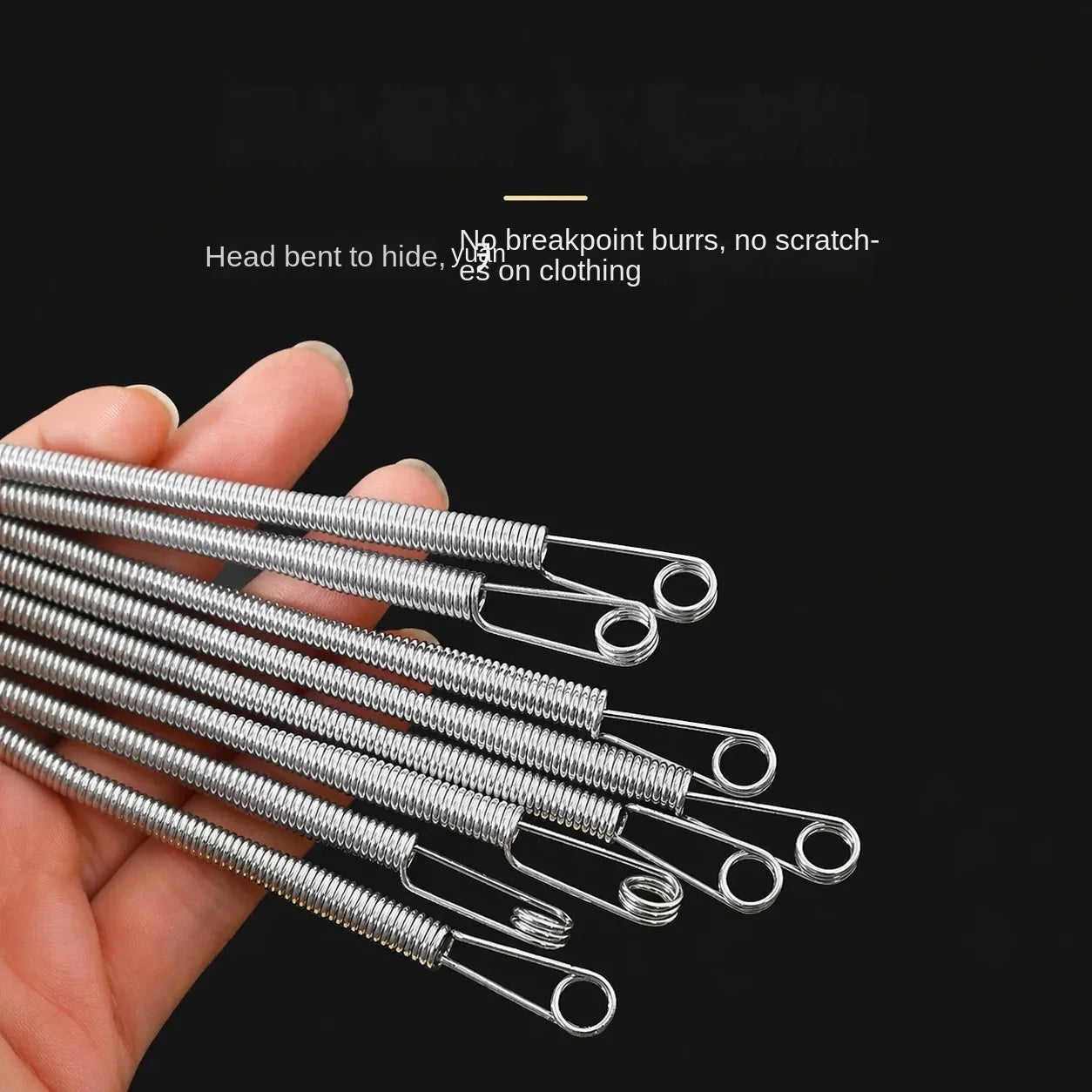 Flexible Spring Drawstring Threader for Clothing and Sewing - 2