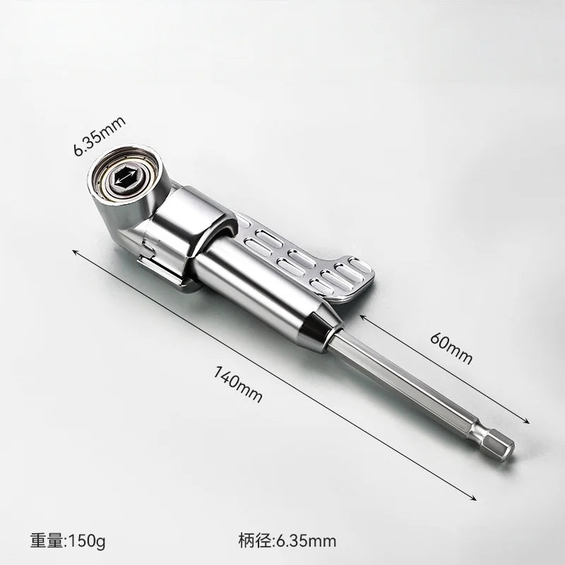 Magnetic Right Angle Drill Attachment 1 4 Inch Hex Drive Extension Tool - 14