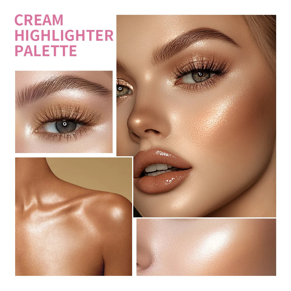 8-Color Cream Highlighter and Contour Palette - 3
