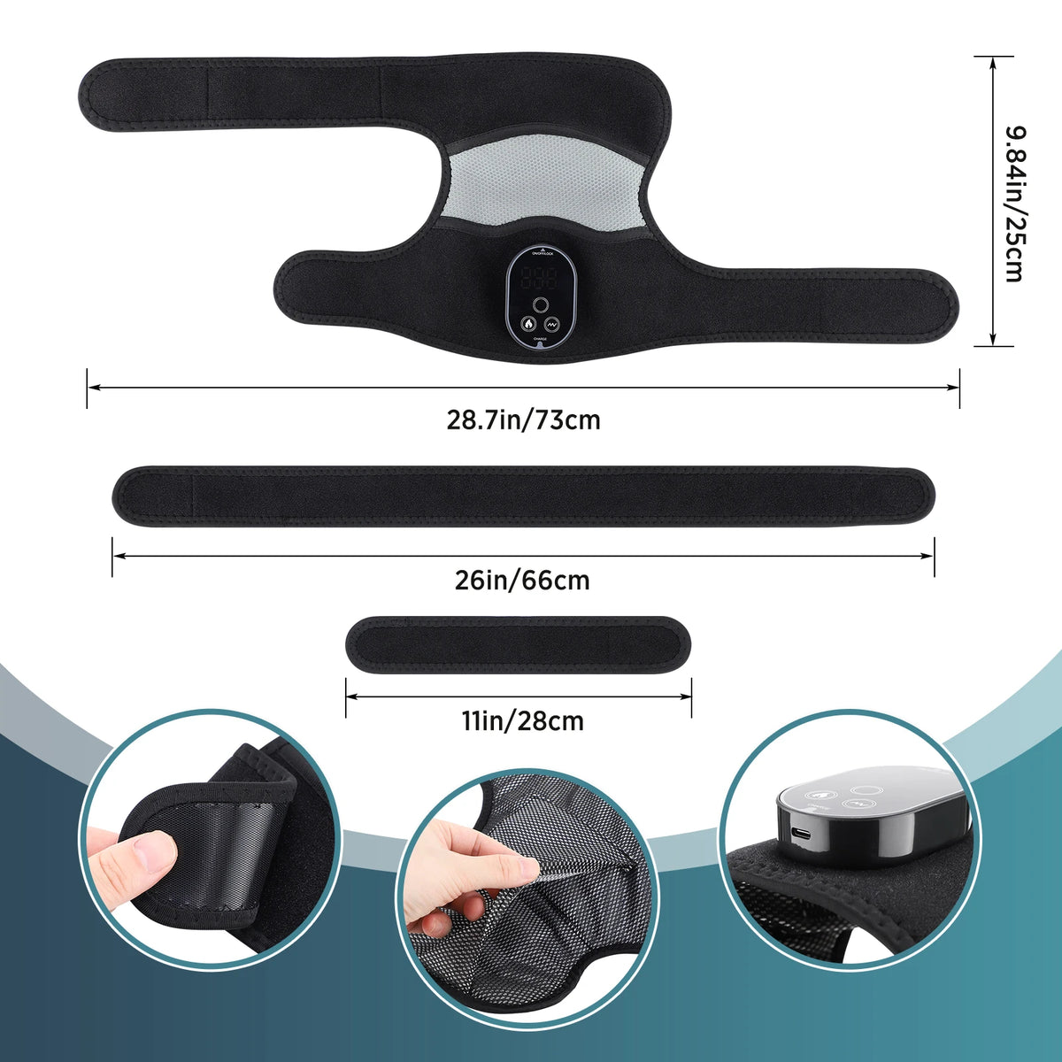 Heated Vibrating Knee Massager Wrap for Joint Pain Relief