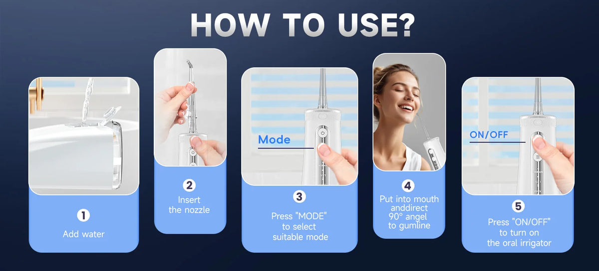 Electric Toothbrush and Water Flosser Combo for Oral Hygiene