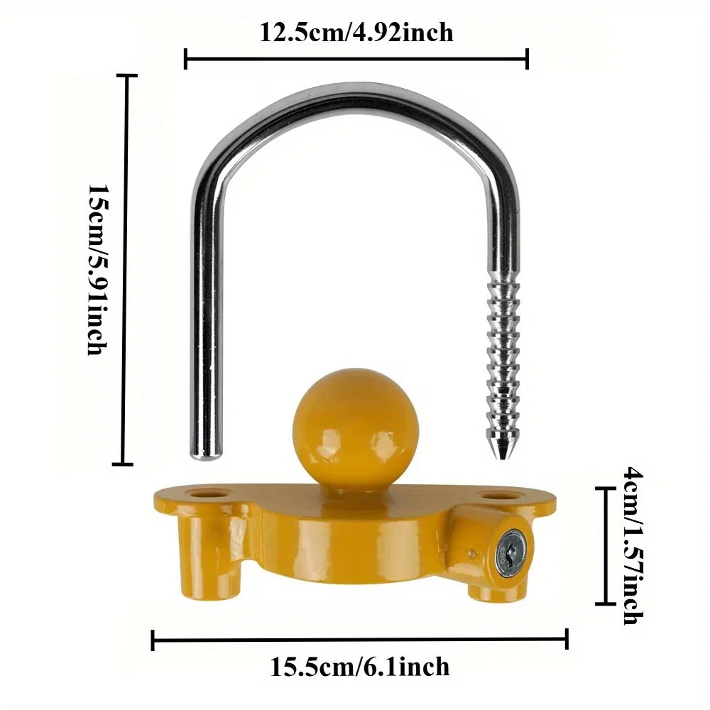 Universal Adjustable Trailer Hitch Lock for RVs and Caravans