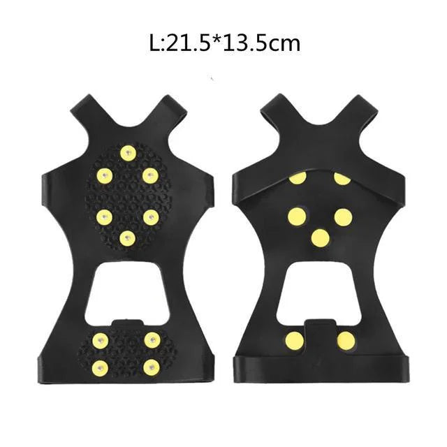 10 Stud Anti-Slip Ice Snow Shoe Cleats Traction Spikes Crampons Grips - 11