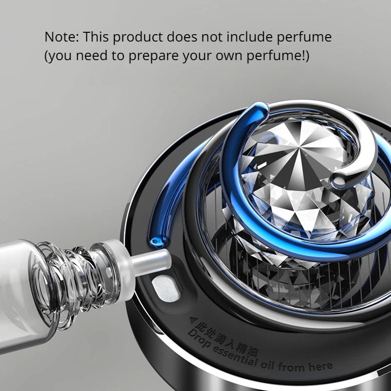 Solar Powered Rotating Car Air Freshener Diffuser
