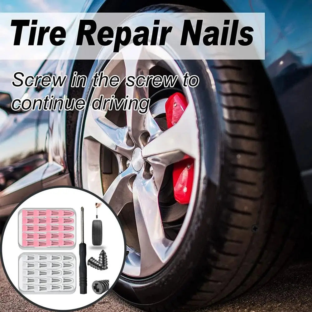 Quick Tire Puncture Repair Rubber Nail Kit