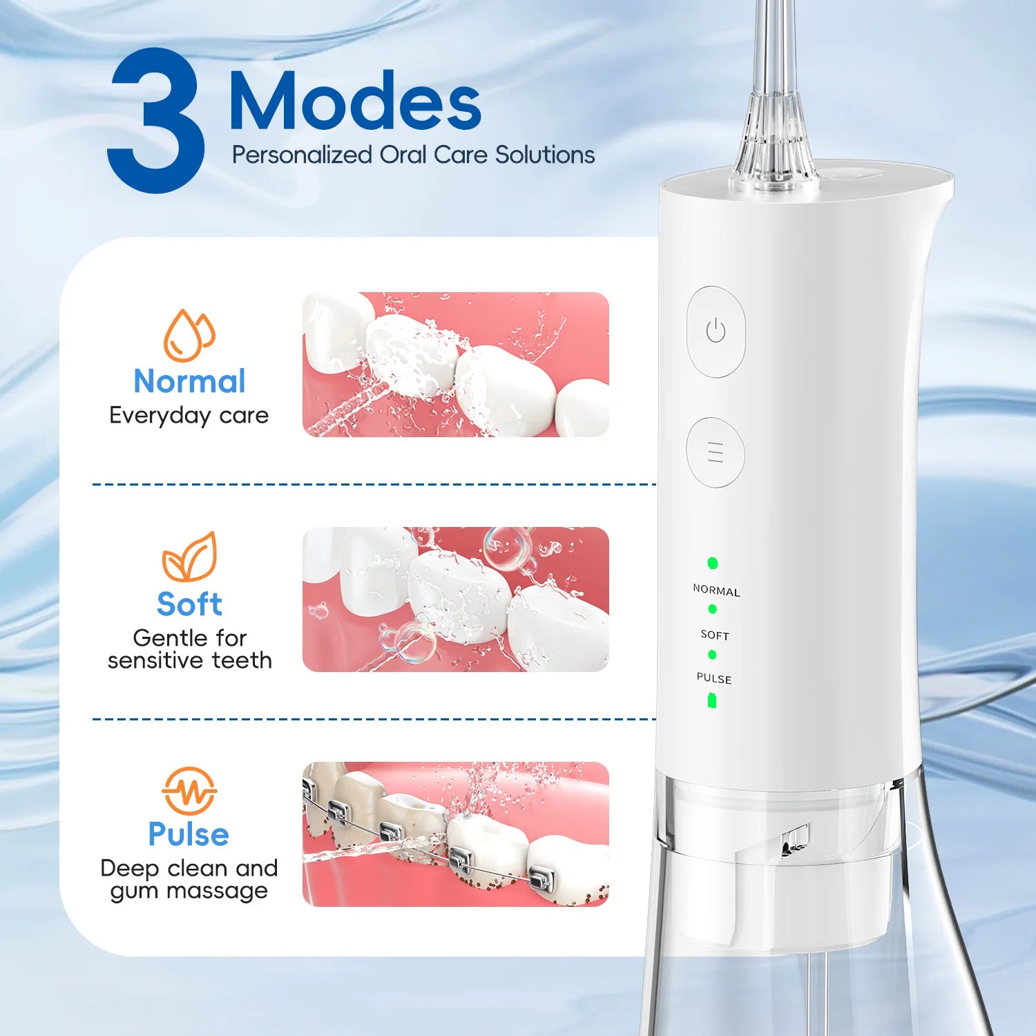 Portable Rechargeable Oral Water Flosser for Deep Teeth Cleaning - 4