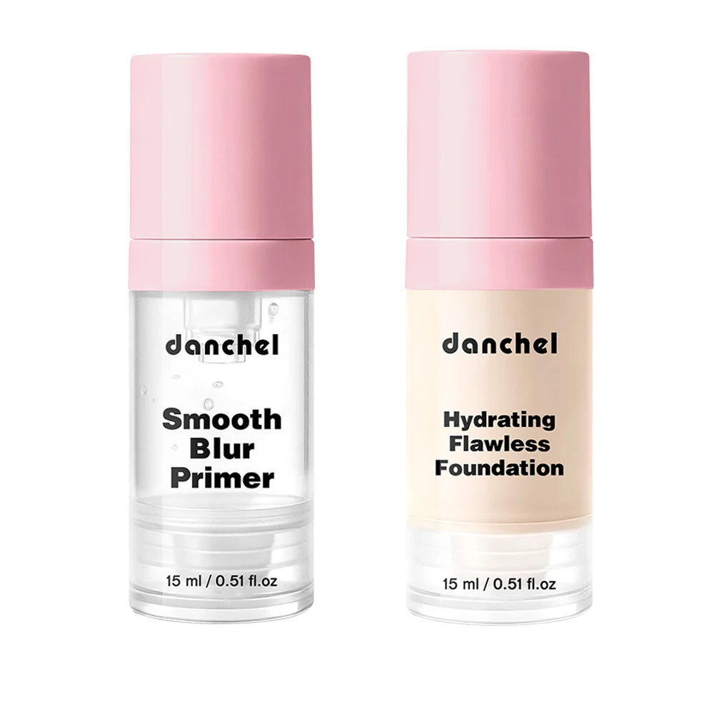 Smoothing Primer and Hydrating Liquid Foundation Makeup Set - 6