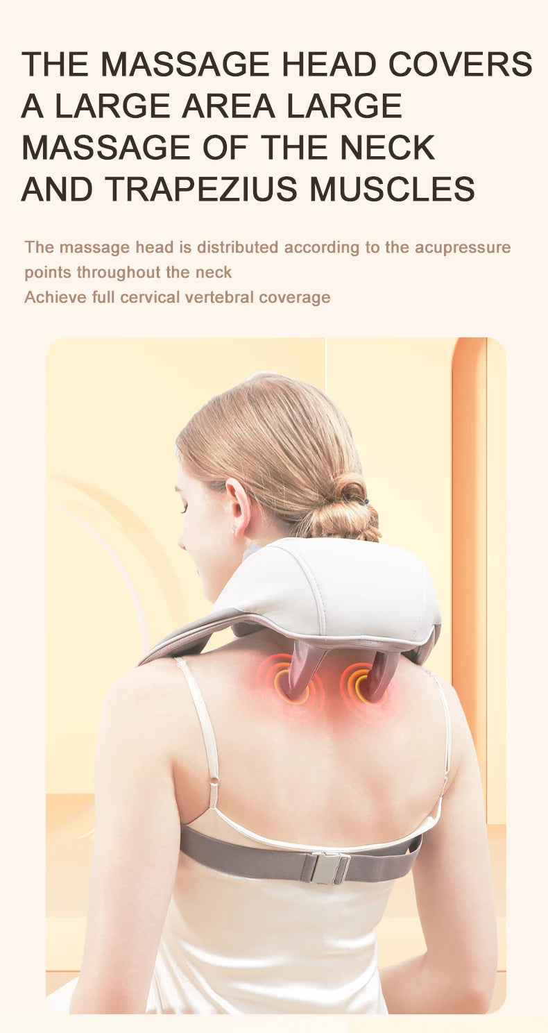 Wireless 6D Heated Neck and Shoulder Deep Tissue Massager - 11
