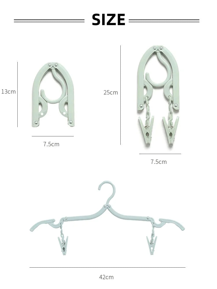 Portable Folding Clothes Hangers for Travel - 9